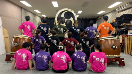 徳島県 太鼓の楽校様 ドライシルキータッチTシャツ